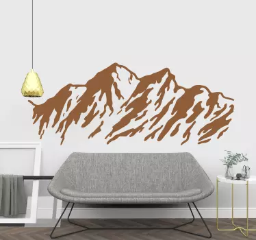 Sticker nature contour de la chaîne de montagnes - TenStickers