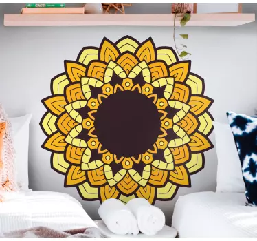 Sticker nature design de fleur mandala - TenStickers