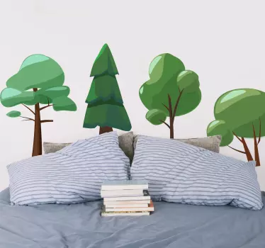 Sticker nature Éléments de forêt stylisés - TenStickers