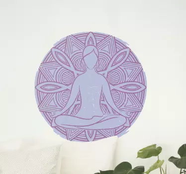 Sticker nature figure mandala méditative - TenStickers