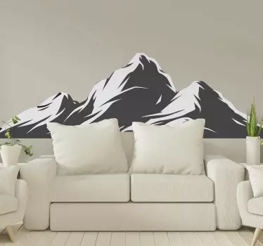 Sticker nature illustration de silhouette de montagne - TenStickers