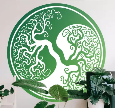 Sticker nature modèles d'arbres doubles - TenStickers