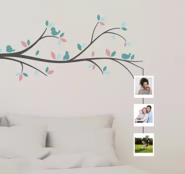 Sticker nature oiseaux sur une branche - TenStickers
