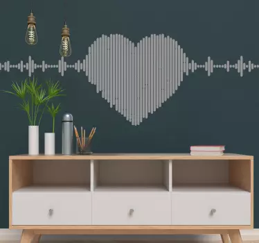 Sticker nature onde sonore cardiaque - TenStickers