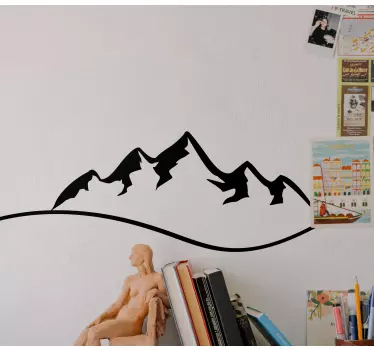 Sticker nature paysage de montagne grandiose - TenStickers