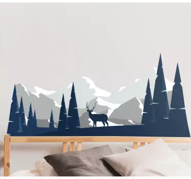 Sticker nature paysage de montagne majestueux - TenStickers
