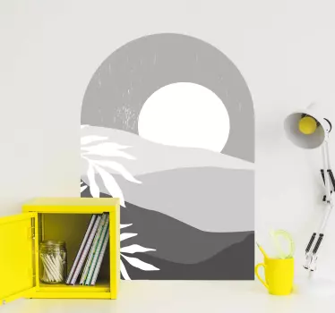 Sticker nature paysage de montagne minimaliste - TenStickers