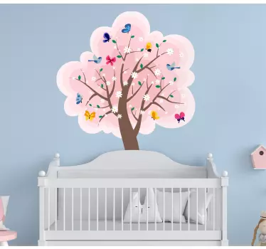 Sticker nature scène d'arbre en fleurs - TenStickers