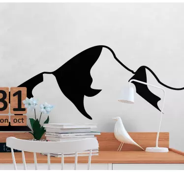 Sticker nature silhouette de montagne - TenStickers