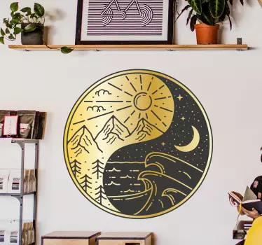 Sticker nature solaire et lunaire - TenStickers