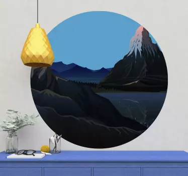 Sticker nature vue sur le paysage de montagne - TenStickers