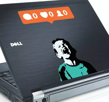 Sticker ordinateur portable enfant Banksy - TenStickers