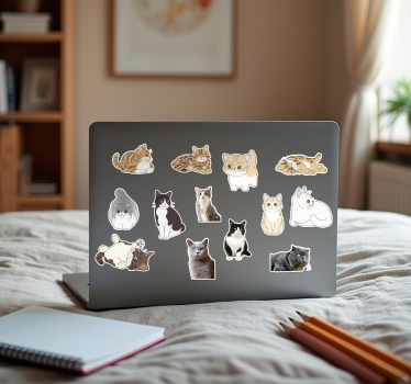 Sticker ordinateur ensemble d'autocollants petits chats - TenStickers