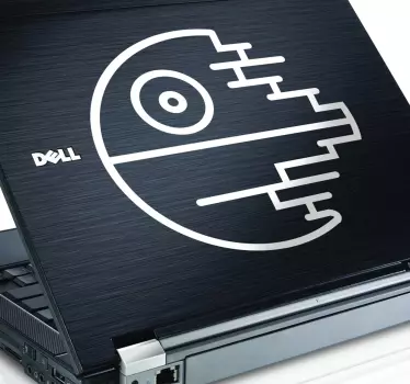 Sticker ordinateur etoile noire - TenStickers