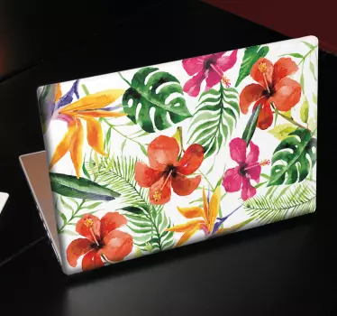 Sticker ordinateur fleurs et plantes - TenStickers