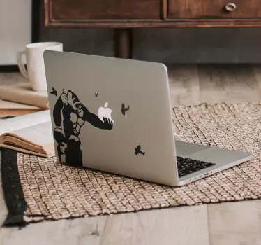 Autocollant ordinateur King Kong Apple - TenStickers