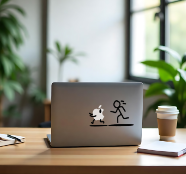 Sticker ordinateur pomme en cours d'exécution - TenStickers