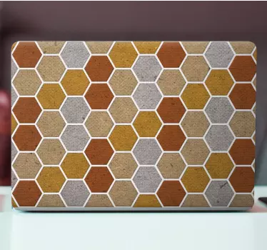 Autocollant Ordinateur motif nid d'abeilles diverses couleurs - TenStickers