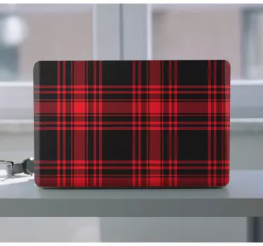 Sticker ordinateur portable texture plaid - TenStickers