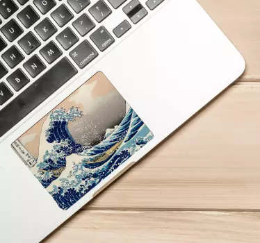 Sticker ordinateur portable Vague de Kanagawa pour touchpad - TenStickers
