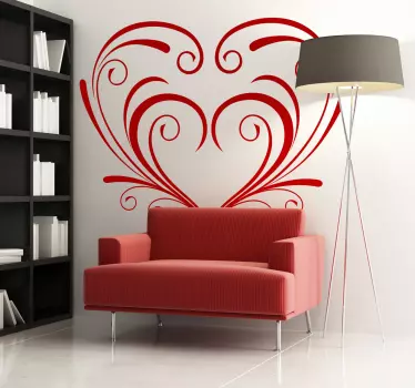 Sticker ornement coeur - TenStickers