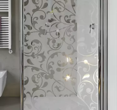Sticker paroi de douche Feuille ornementale - TenStickers