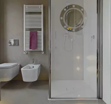 Sticker paroi de douche hublot bateau - TenStickers