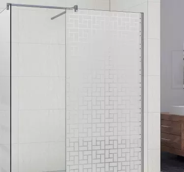 Sticker paroi de douche salle de bain motifs carreaux - TenStickers
