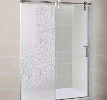Sticker paroi de douche salle de bain cordes - TenStickers