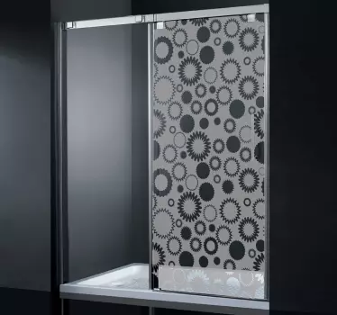 Sticker paroi de douche salle de bain fleurs - TenStickers
