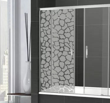 Sticker paroi de douche salle de bain motif girafe - TenStickers