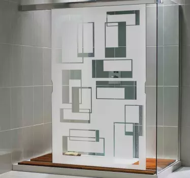 Sticker paroi de douche salle de bain rectangles - TenStickers