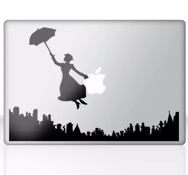 Sticker pc portable Mary Poppins - TenStickers