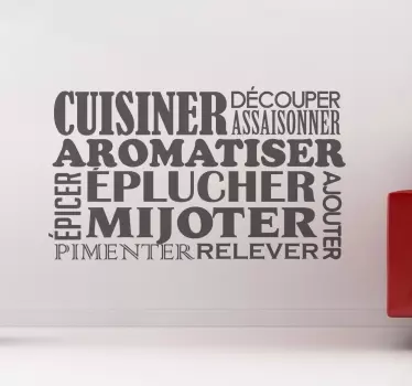 Sticker recette pêle-mêle cuisine - TenStickers