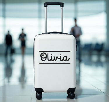 Sticker personnalisable nom de la valise - TenStickers
