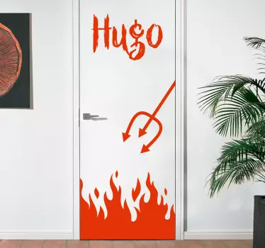Sticker personnalisable porte enfer - TenStickers