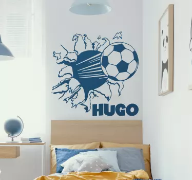 Sticker foot ballon mur personnalisé - TenStickers