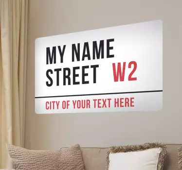 Sticker personnalisé London street plate - TenStickers