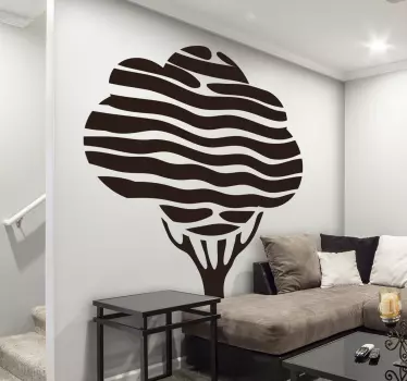 Sticker plante forme d'arbre artistique - TenStickers