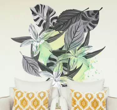 Sticker plante splatter - TenStickers