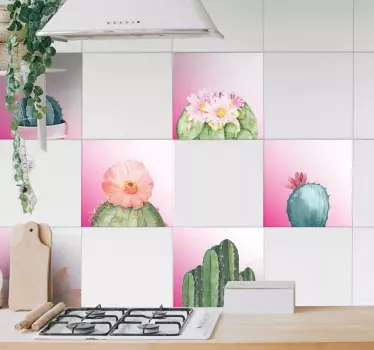 Sticker Maison Types de Cactus - TenStickers