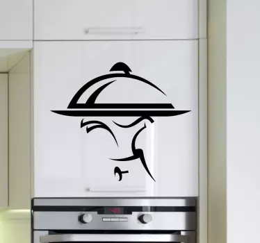 Sticker plateau serveur plat - TenStickers