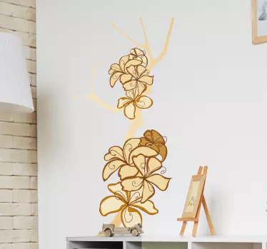 Sticker porte branches et fleurs - TenStickers