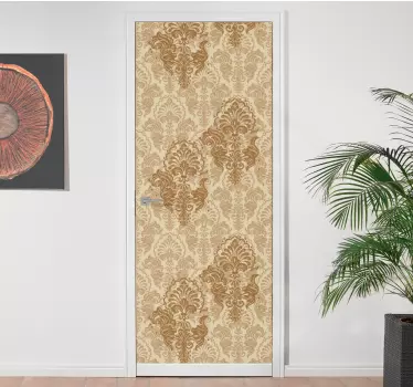 Sticker porte motif rétro chic - TenStickers