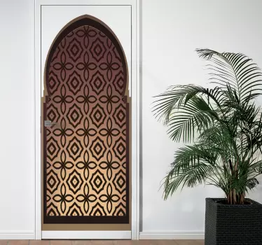 Sticker porte original style oriental - TenStickers