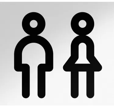 Sticker porte symboles de toilettes simples - TenStickers