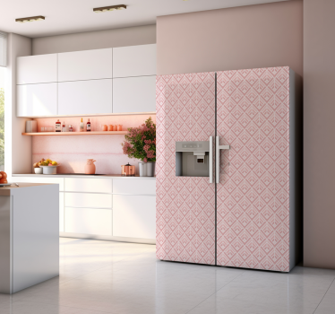 Sticker frigo art déco rose - TenStickers