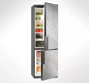 Sticker frigo imitation marbre - TenStickers