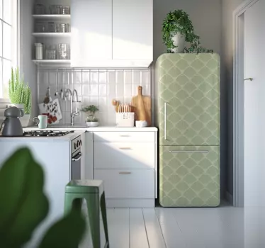 Sticker frigo géométrique verte  - TenStickers