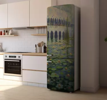 Sticker frigo peinture impressionniste - TenStickers